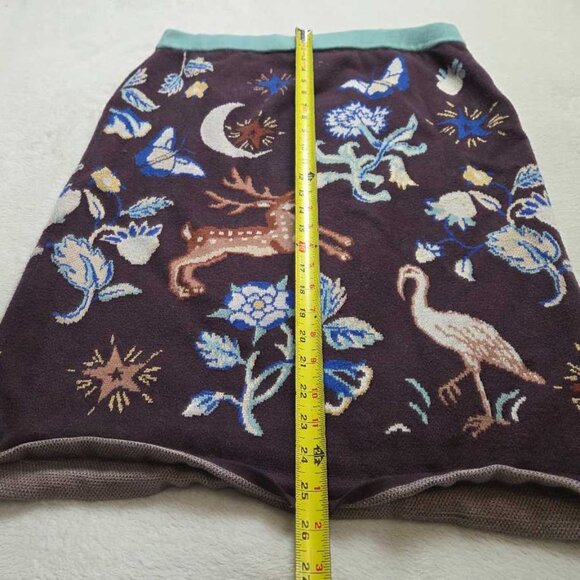 XL Anthropologie forest animal friends slim sweater knit skirt - Picture 10 of 11